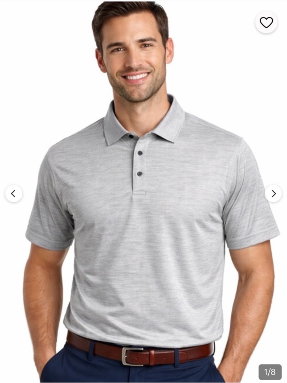 Men’s Walter Hagen Golf Gray Polo Shirt NWT